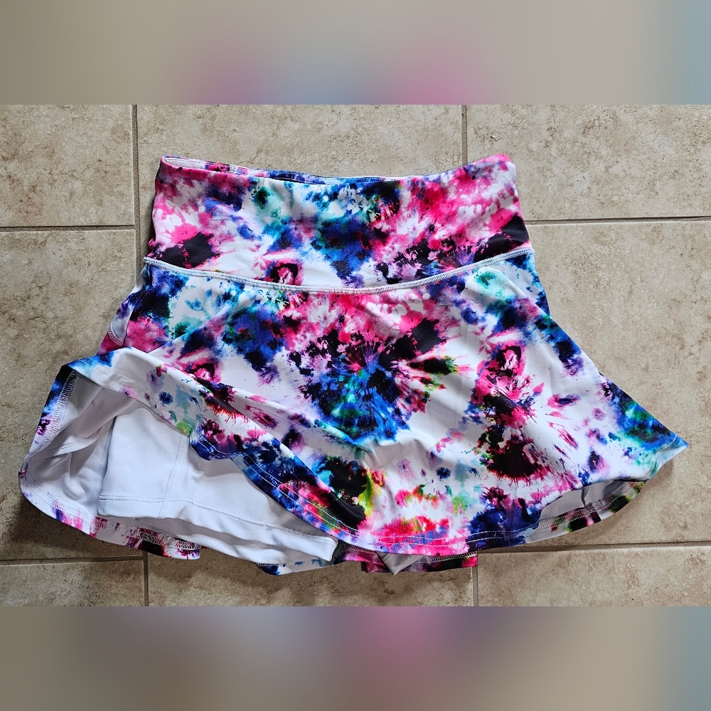 Constantly Varied Gear Pink and Blue Mini Skater Skirt